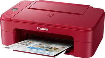 מדפסת הזרקת דיו משולבת אלחוטית Canon Pixma TS3352 - צבע אדום