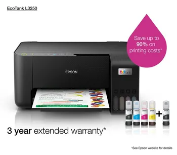 מדפסת הזרקת דיו Epson EcoTank L3250 (3 ב-1) אפסון