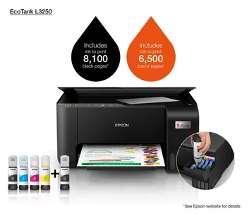 מדפסת הזרקת דיו Epson EcoTank L3250 (3 ב-1) אפסון