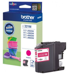 ראש דיו אדום מקורי Brother LC-221M