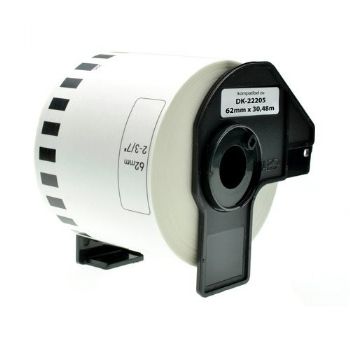 מדבקות תואמות BROTHER DK-22205 (סרט רציף גודל תווית 62 מ"מ30X מטר)