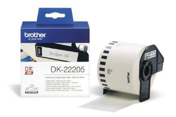 מדבקות מקוריות BROTHER DK-22205 (סרט רציף גודל תווית 62 מ"מ30X מטר)
