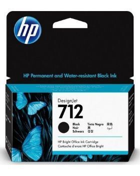 ראש דיו מקורי שחור HP 712 (80 מיל')
