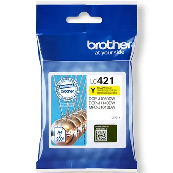 ראש דיו צהוב מקורי Brother LC421Y