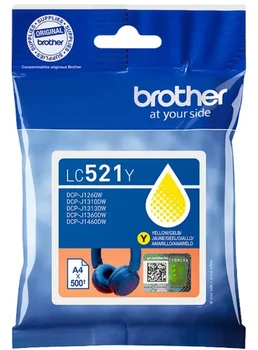 ראש דיו מקורי צהוב Brother LC-521Y