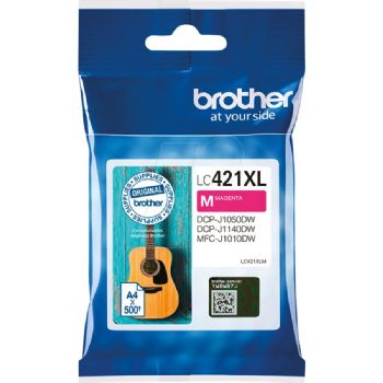 ראש דיו אדום גדול מקורי Brother LC421XLM
